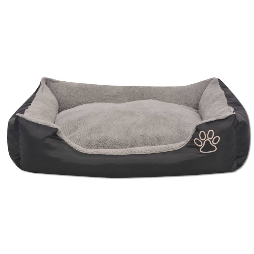 Lit pour chiens avec coussin rembourré Taille XXL Noir – Image 3
