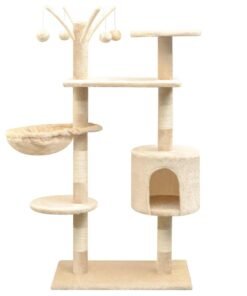 Arbre à chat avec griffoirs en sisal 125 cm Beige