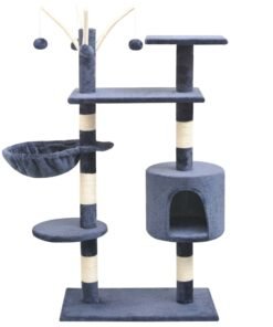 Arbre à chat avec griffoirs en sisal 125 cm Bleu foncé