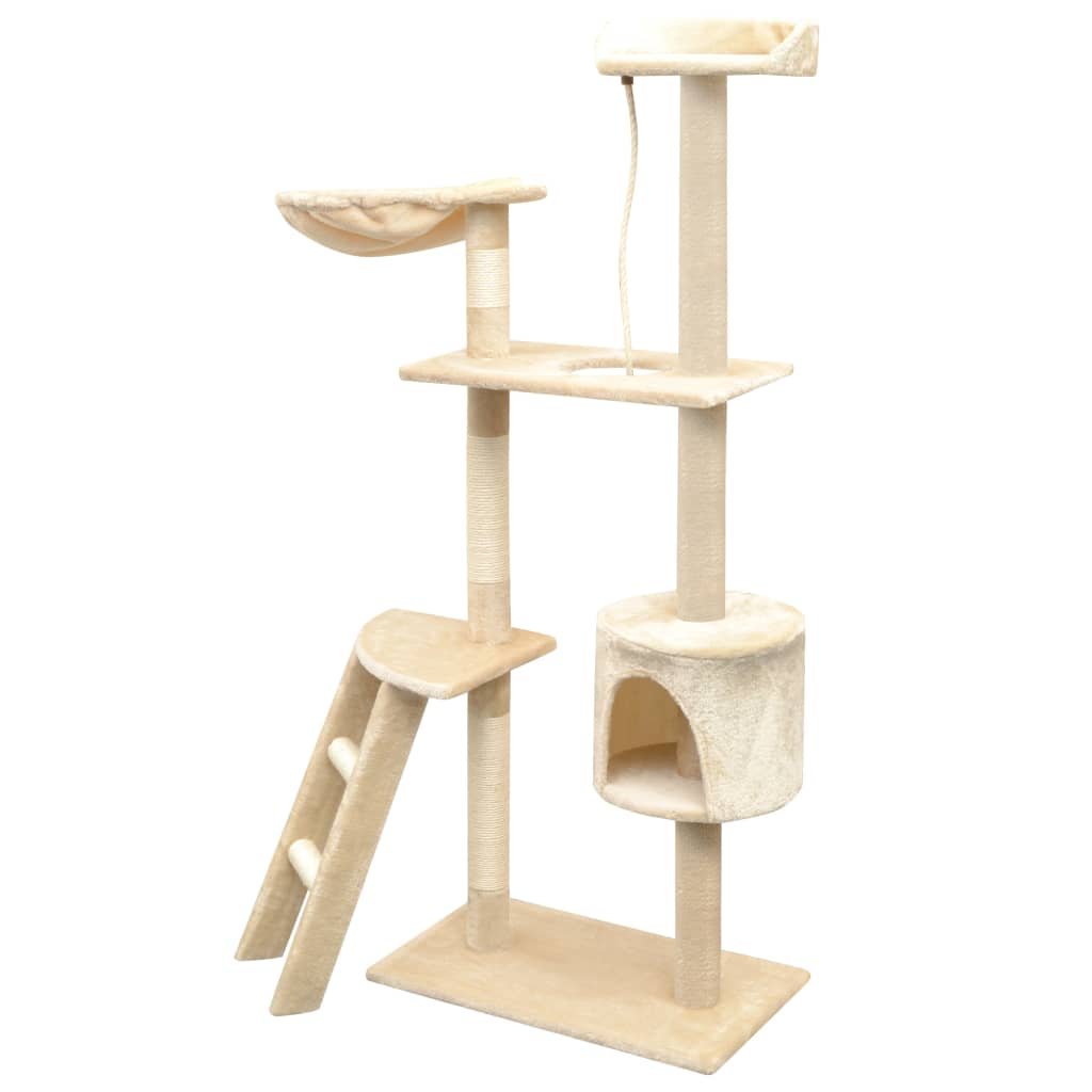 Arbre à chat avec griffoirs en sisal 150 cm Beige – Image 2