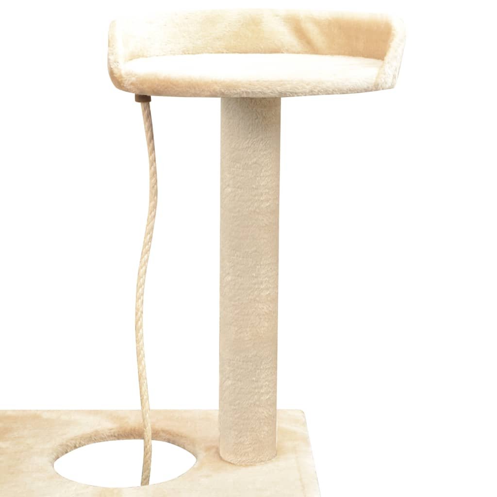 Arbre à chat avec griffoirs en sisal 150 cm Beige – Image 4