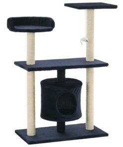Alternative view of Arbre à chat avec griffoirs en sisal 95 cm Bleu foncé