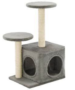 Alternative view of Arbre à chat avec griffoirs en sisal 60 cm Gris