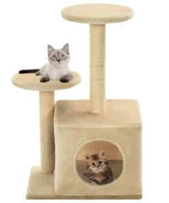 Arbre à chat avec griffoir en sisal 60 cm Beige