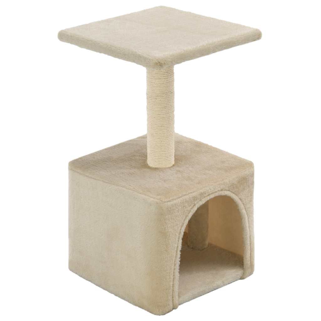 Arbre à chat avec griffoirs en sisal 55 cm Beige – Image 2