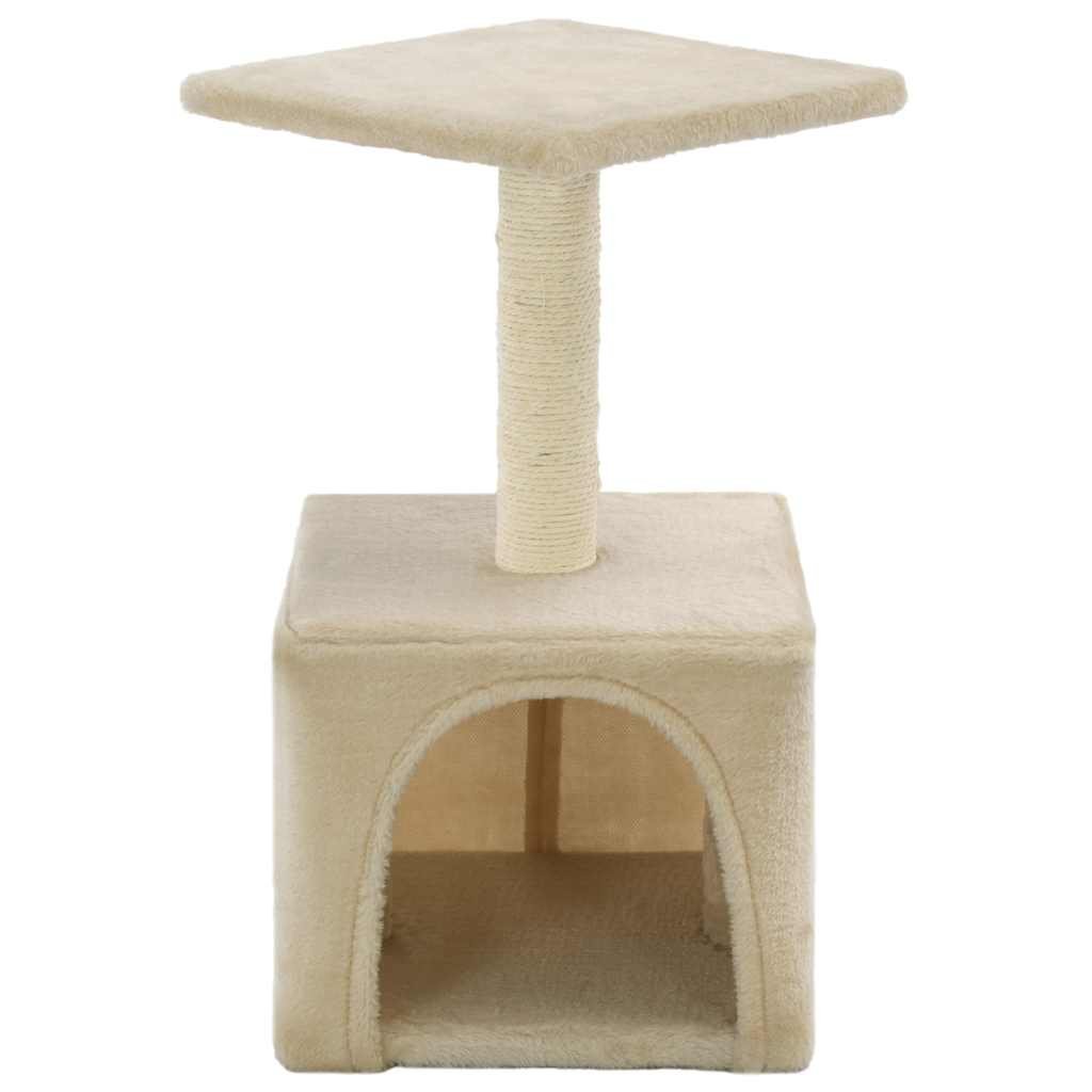 Arbre à chat avec griffoirs en sisal 55 cm Beige – Image 3