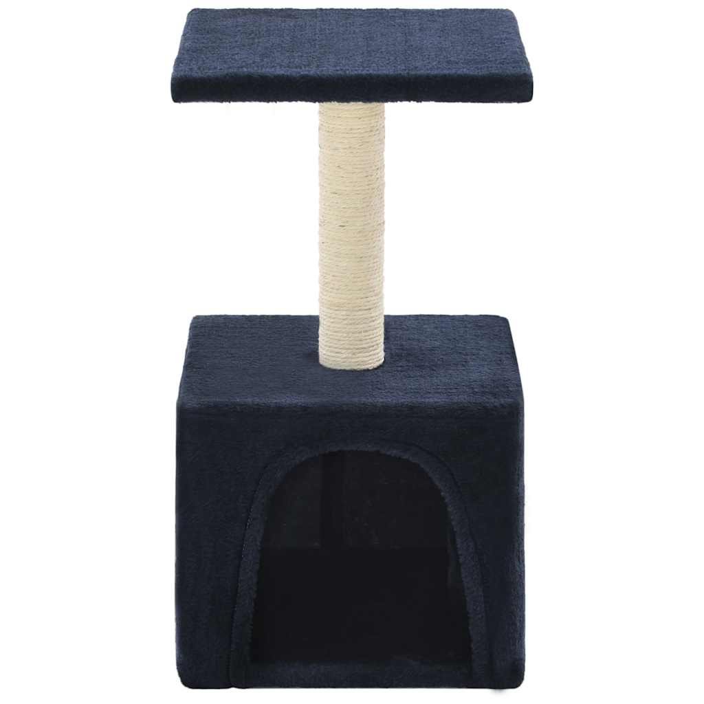 Arbre à chat avec griffoir en sisal 55 cm Bleu foncé – Image 4