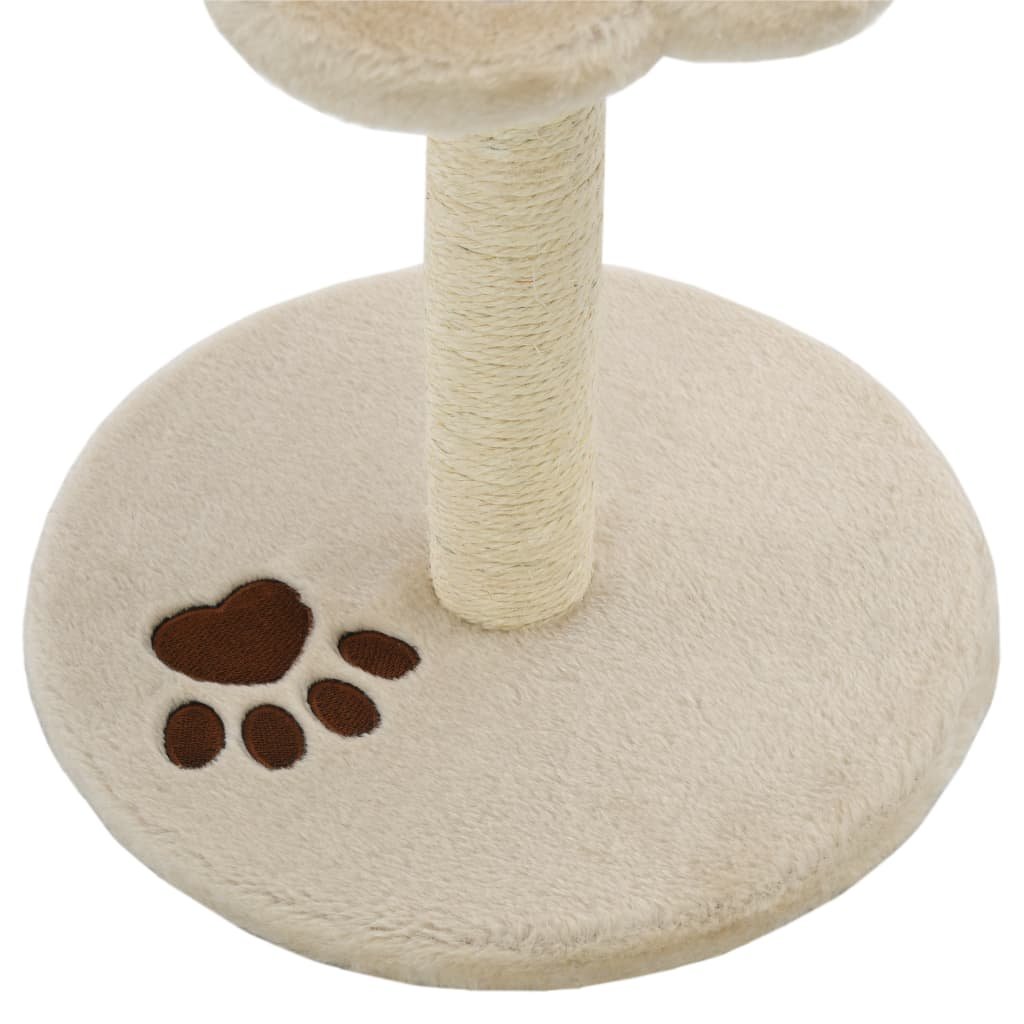 Arbre à chat avec griffoir en sisal 40 cm Beige et Marron – Image 5