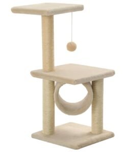 Alternative view of Arbre à chat avec griffoirs en sisal 65 cm Beige