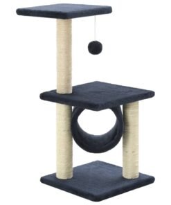 Alternative view of Arbre à chat avec griffoirs en sisal 65 cm Bleu foncé