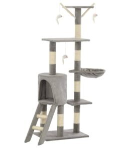 Alternative view of Arbre à chat avec griffoirs en sisal 138 cm Gris