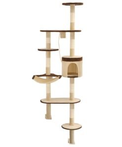 Alternative view of Arbre à chat en sisal Montage mural 194 cm Beige et marron