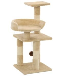 Arbre à chat avec griffoirs en sisal 65 cm Beige