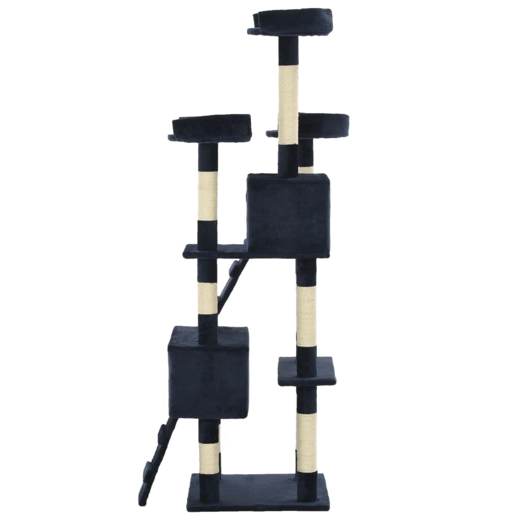 Arbre à chat avec griffoirs en sisal 170 cm Bleu – Image 4