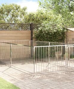 Chenil d'extérieur pour chiens 200 x 400 x 100 cm