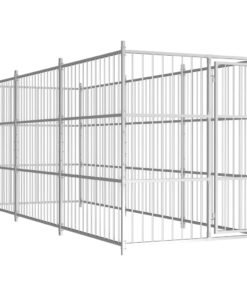 Chenil d'extérieur pour chiens 450 x 150 x 185 cm