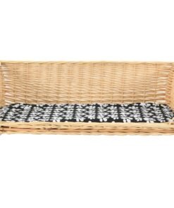 Alternative view of Panier pour chiens avec coussin 90x54x35 cm Saule naturel