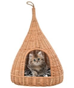 Panier pour chats avec coussin 40x60 cm Saule naturel