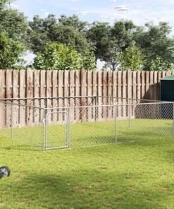 Chenil extérieur pour chiens Acier galvanisé 4x4x1 m