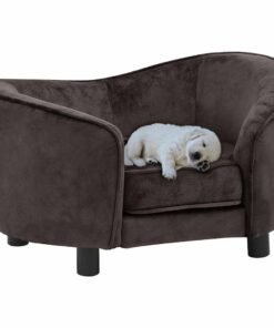 Canapé pour chien Marron 69x49x40 cm Peluche