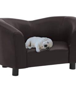 Canapé pour chien Marron 67x41x39 cm Similicuir