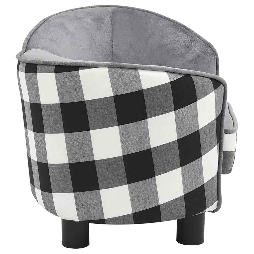 Canapé pour chien Gris 68x38x38 cm Peluche – Image 5