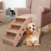 Escaliers pliables pour chiens Marron 62x40x49,5 cm