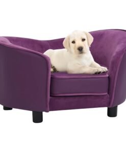 Canapé pour chien Bordeaux 69x49x40 cm Peluche et similicuir