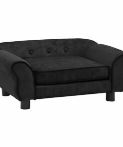 Alternative view of Canapé pour chien Noir 72x45x30 cm Peluche