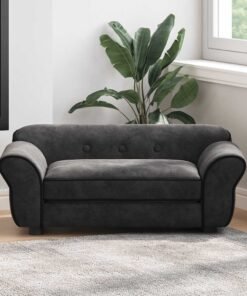 Canapé pour chien Noir 72x45x30 cm Peluche