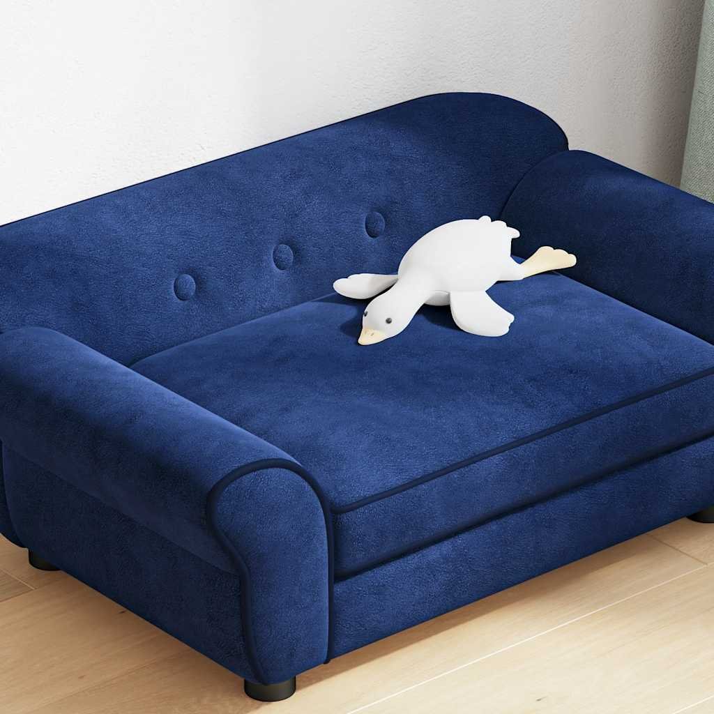 Canapé pour chien Bleu 72x45x30 cm Peluche – Image 4