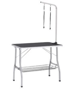 Alternative view of Table de toilettage réglable de chiens avec 2 boucles et panier