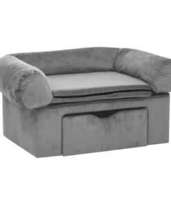 Alternative view of Canapé pour chien avec tiroir Gris 75x50x38 cm Peluche