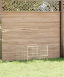 Chenil Argenté 100x100x70 cm Acier