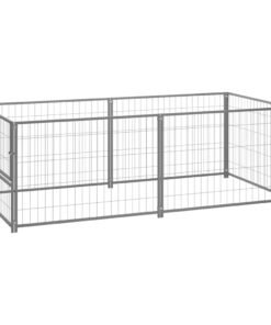 Alternative view of Chenil Argenté 200x100x70 cm Acier
