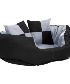 Alternative view of Coussin réversible lavable pour chien Gris et noir 65x50x20 cm