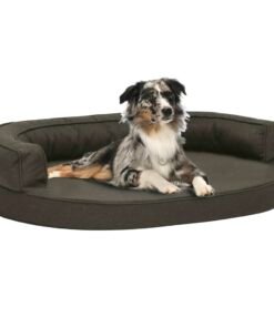 Matelas de lit ergonomique pour chien 75x53 cm Aspect de lin