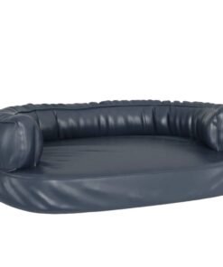 Alternative view of Lit pour chien ergonomique Mousse Bleu foncé 75x53cm Similicuir