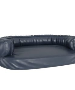 Alternative view of Lit pour chien ergonomique Mousse Bleu foncé 88x65cm Similicuir