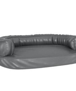 Alternative view of Lit pour chien ergonomique Mousse Gris 75x53 cm Similicuir