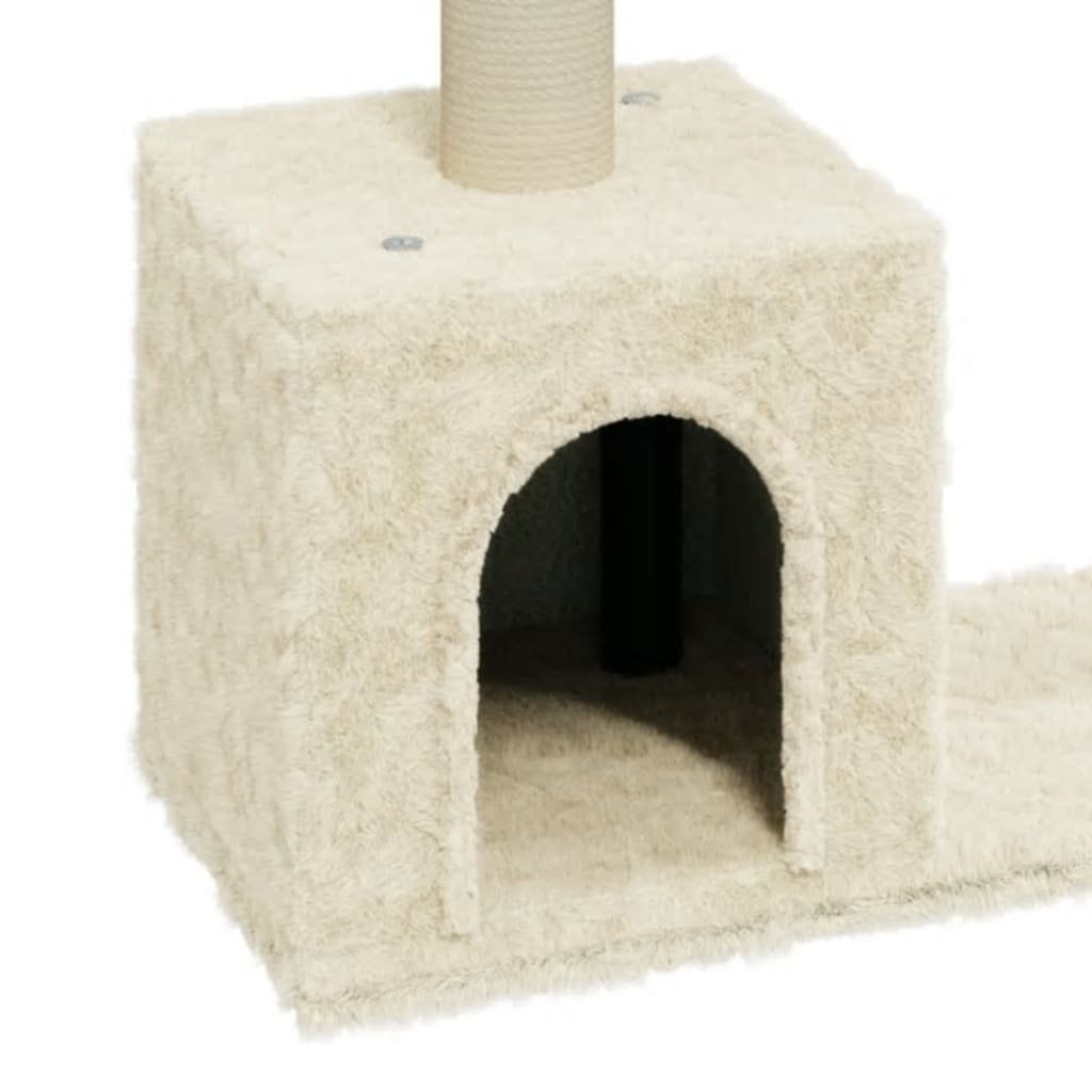 Arbre à chat avec griffoirs en sisal Crème 60 cm – Image 5