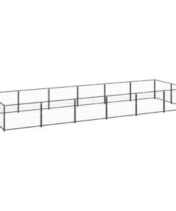 Alternative view of Chenil Noir 12 m² Acier