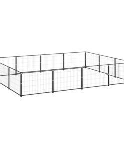 Alternative view of Chenil Noir 12 m² Acier