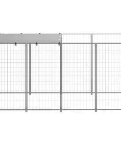 Alternative view of Chenil Argenté 2,42 m² Acier