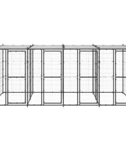 Alternative view of Chenil extérieur Acier avec toit 9,68 m²