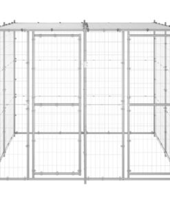 Alternative view of Chenil extérieur Acier galvanisé avec toit 4,84 m²
