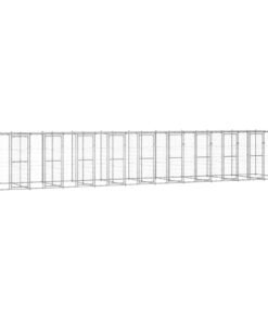 Chenil extérieur Acier galvanisé avec toit 24,2 m²