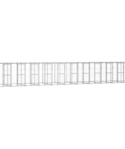 Chenil extérieur Acier galvanisé avec toit 26,62 m²