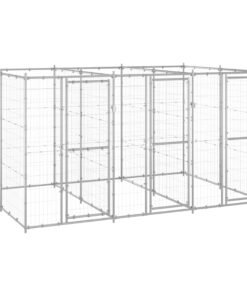 Chenil extérieur Acier galvanisé 7,26 m²