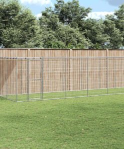 Chenil extérieur Acier galvanisé avec toit 26,62 m²